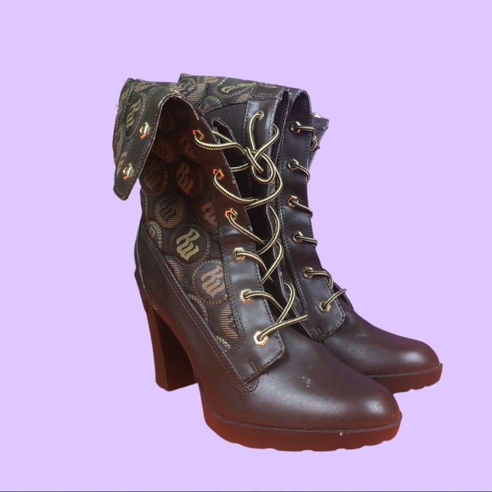 Size 9 Rocawear boots with 3.5” heel